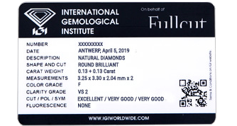 Card Certificato IGI