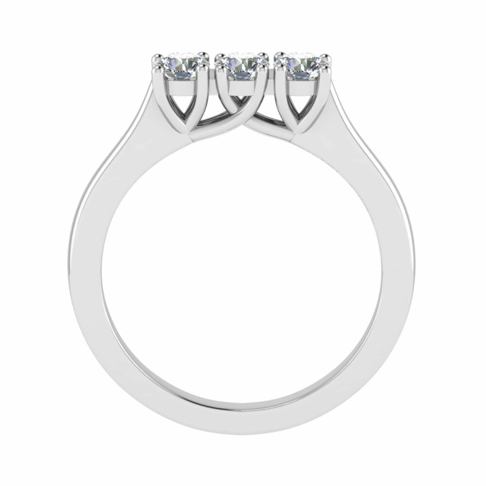 Foto anello trilogy in oro bianco 18 carati e diamanti 0.24 carati