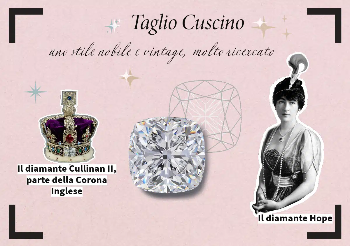 diamante taglio cuscino