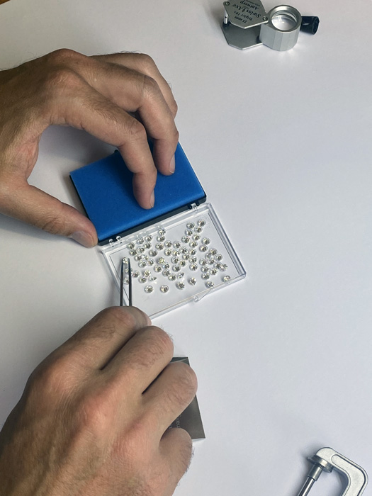 Foto selezione diamanti